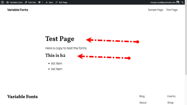 using vollkorn