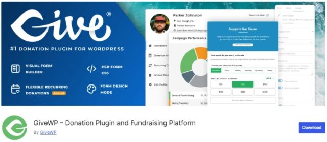 givewp wordpress dontation plugi