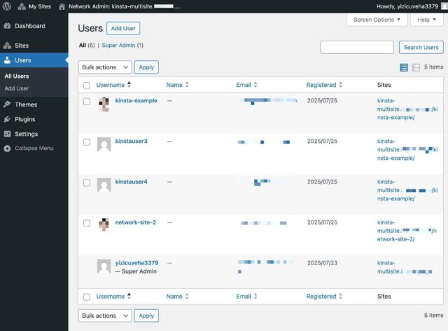 multisite user management