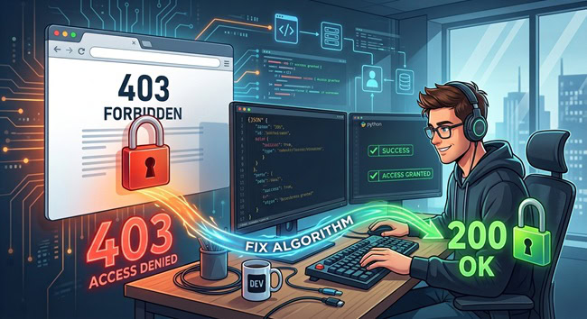 Быстрый алгоритм исправления 403 Forbidden