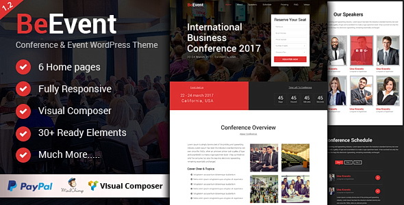 40 лучших Event-тем на WordPress для сайта мероприятий, встреч и конференций на 2017