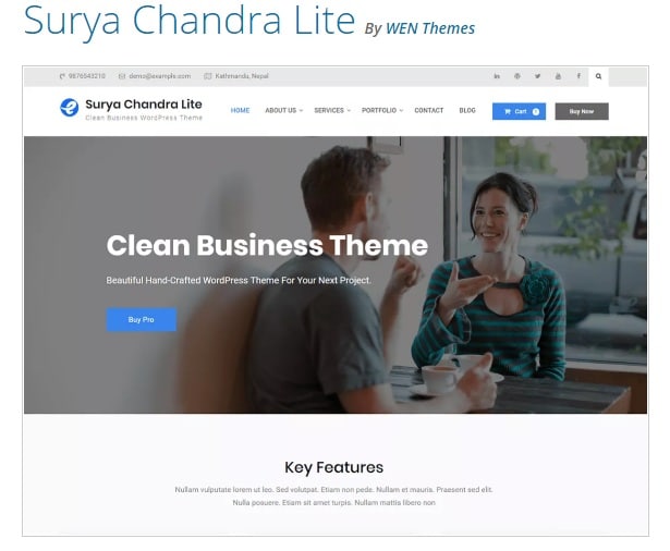 Surya Chandra Lite бесплатная вордпресс тема
