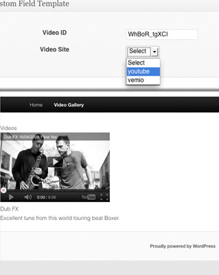 Видеогалерея YouTube и Vimeo на WordPress