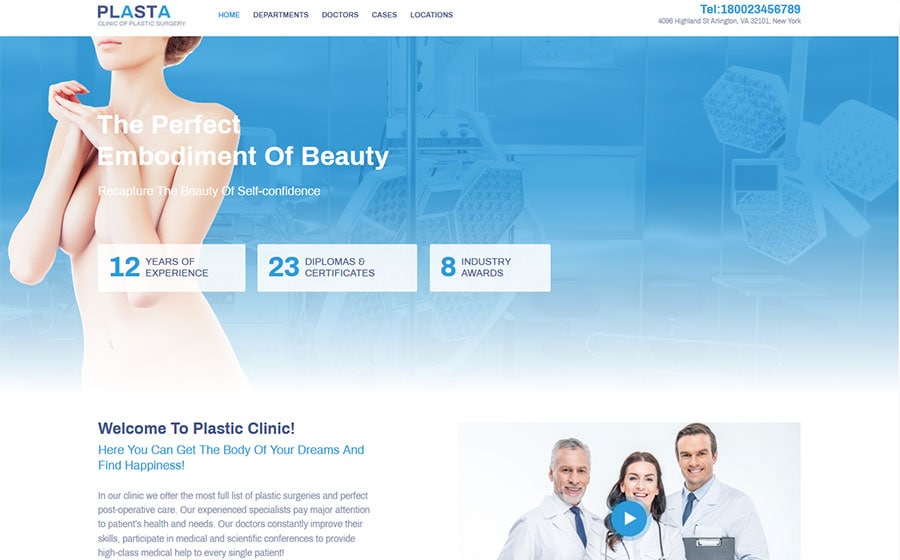 Plasta - Elementor WordPress шаблон сайту про медицину