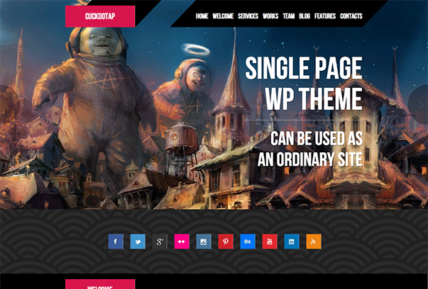 CUCKOOTAP 35 бесплатных и платных тем WordPress для одностраничных сайтов-визиток