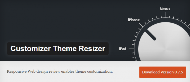 Прев'ю WordPress сайту на різних мобільних пристроях за допомогою Customizer Theme Resizer