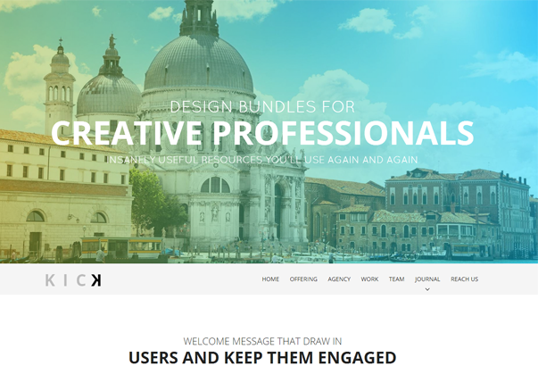 KICK 35 бесплатных и платных тем WordPress для одностраничных сайтов-визиток