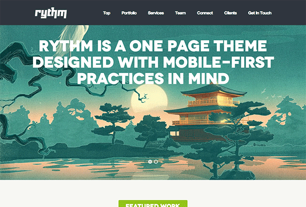 RYTHM 35 бесплатных и платных тем WordPress для одностраничных сайтов-визиток