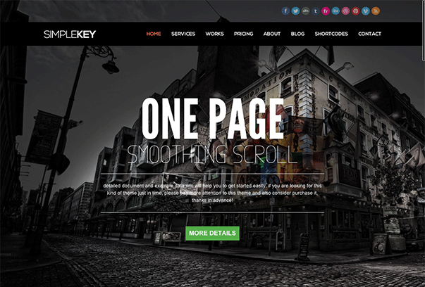 SIMPLEKEY 35 бесплатных и платных тем WordPress для одностраничных сайтов-визиток