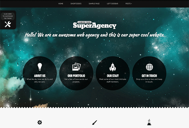 SUPER AGENCY 35 бесплатных и платных тем WordPress для одностраничных сайтов-визиток