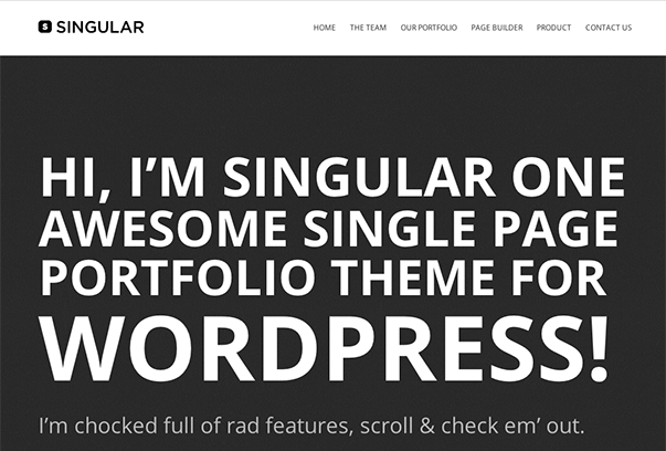 WP SINGULAR 35 бесплатных и платных тем WordPress для одностраничных сайтов-визиток