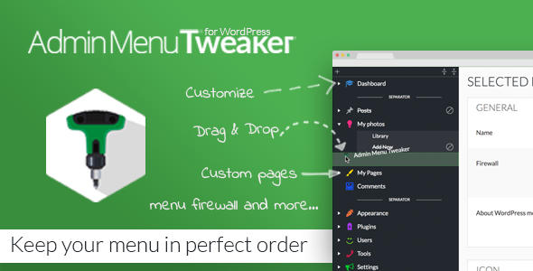 Admin Menu Tweaker — мощный плагин для настройки меню в админке WordPress
