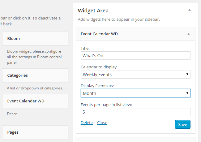 Event Calendar WD — безкоштовний календар для керування подіями на WordPress