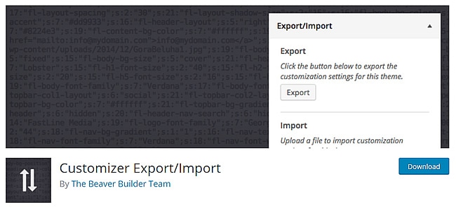 Как импортировать и экспортировать настройки темы из WordPress Customizer