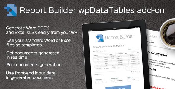 Report Builder — створюємо документи Word та Excel у WordPress в 1 клік