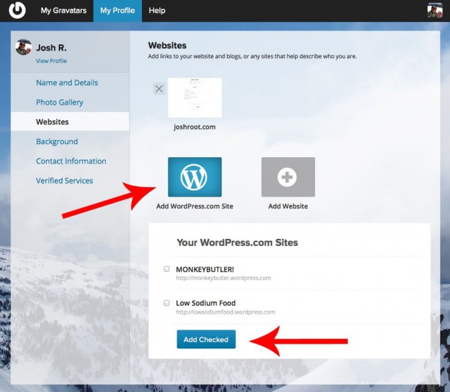 Як підключити ваші WordPress сайти до профілю Gravatar