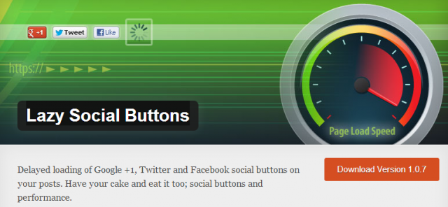 Lazy Social Buttons — бесплатный плагин для загрузки соц. кнопок по наведению мыши