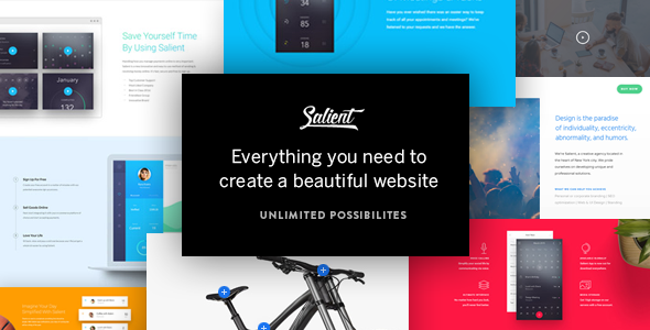 Salient — творческая многоцелевая тема WordPress с более 35,000 загрузок