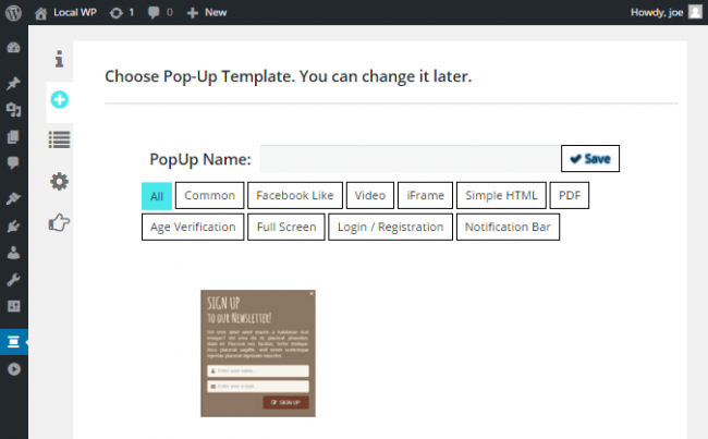 PopUp by Supsystic: плагін WordPress для залучення Email-передплатників