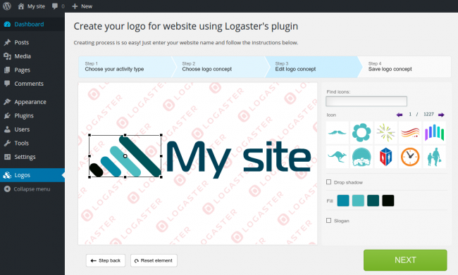 Создание логотипа для вашего сайта с помощью бесплатного плагина Logaster Logo Generator