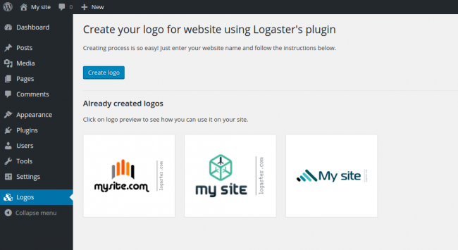 Створення логотипу для вашого сайту за допомогою безкоштовного плагіна Logaster Logo Generator