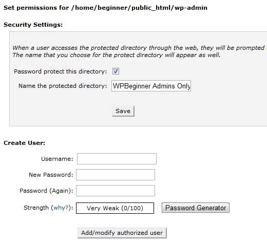Как защитить паролем доступ к папке wp-admin в WordPress