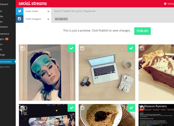 Social Streams — безкоштовний плагін для виведення стрічки Twitter та Instagram на WordPress