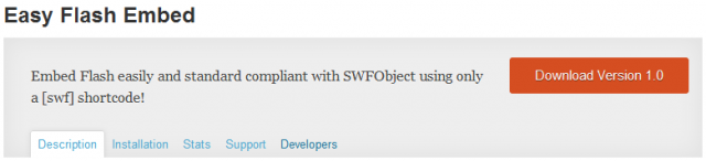 Как вставить объект Flash SWF в WordPress запись