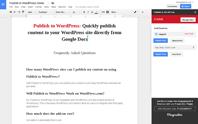 Как импортировать записи из Google Docs в WordPress вручную или автоматически