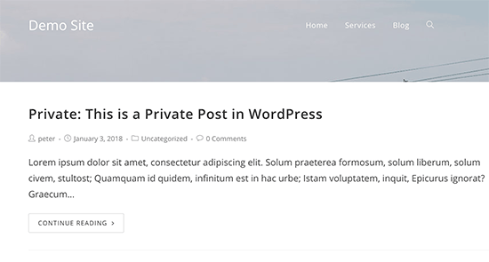 Как создать приватный пост в WordPress для зарегистрированных посетителей